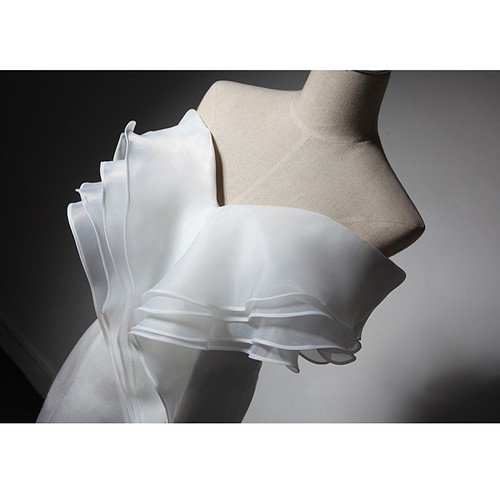 Sexy Mermaid Off The Shoulder Short Sleeves White Wedding Dresses