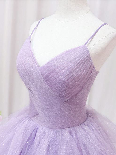 Dark Purple Spaghetti Straps Sheath Satin Vintage Long Prom Dress DP3889 main image 1
