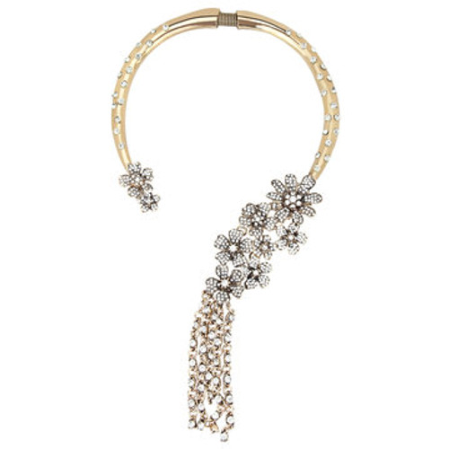 Fashion Diamond Tassel Pendant Necklace & Earrings