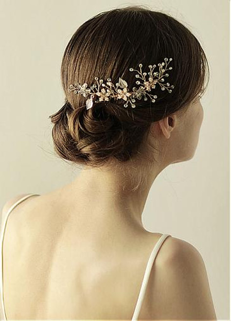 Cheap Hair Jewelry With Rhinestones & Beading Romantic Alloy Wedding