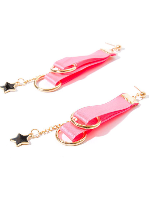 Cheap Star Pendant Velvet Earrings