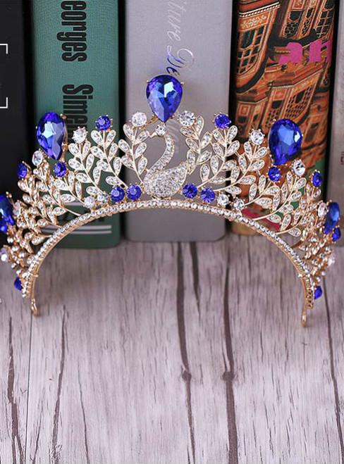 Blue Phoenix studio with female headdress crown crown princess crown bride jewelry alloy