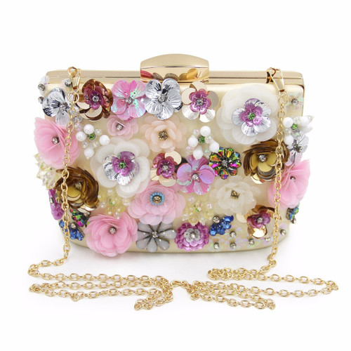 Women Wedding Clutches Female Day Bags Flower Party Bags