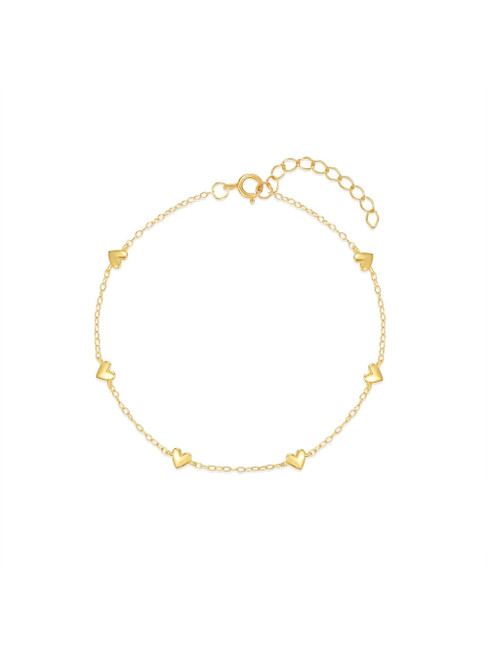 S925 Sterling Silver Love Heart Joker Bracelet