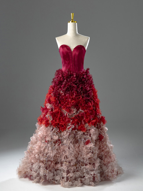 Princess Tulle Strapless Prom Dress