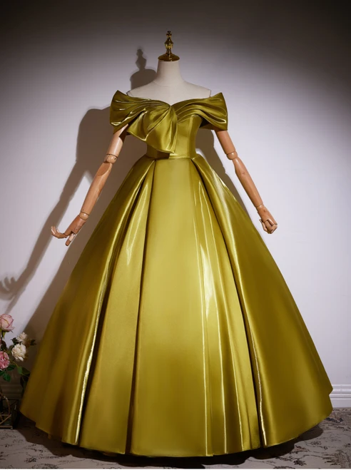 Yellow Off the Shoulder Pleats Quinceanera Dress