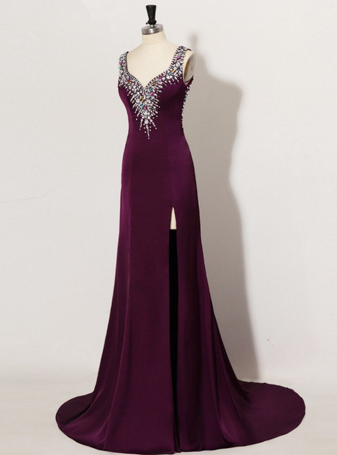 Midnight Purple Prom Dresses Discount 