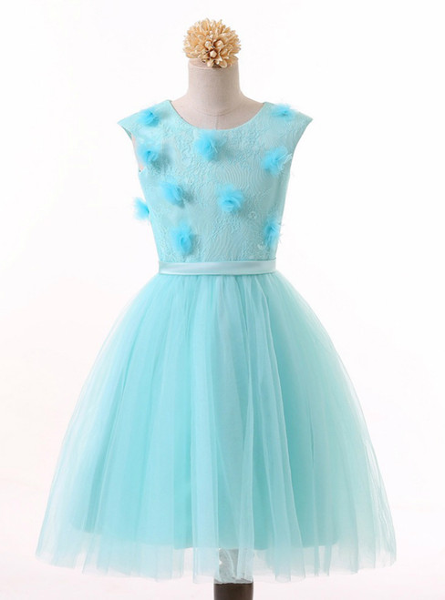 Children kids Lace Tulle Ball Gown Flower Girl Dresses for Weddings Evening Party