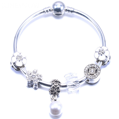 silver plateing while Beads Bracelets & Bangles Pulseras bracelet