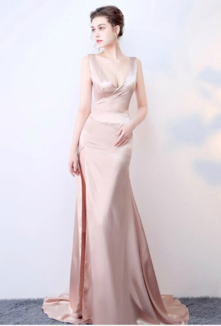 In Stock:Ship in 48 hours Mermaid V-neck  Prom Dress