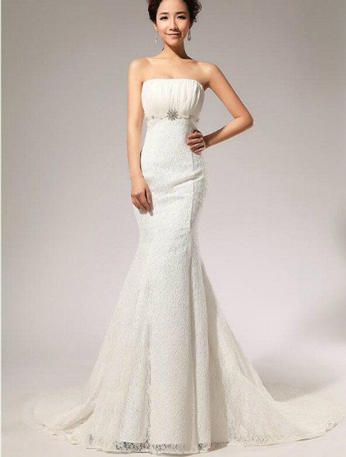 In Stock:Ship in 48 hours Mermaid Simple Wedding Dress