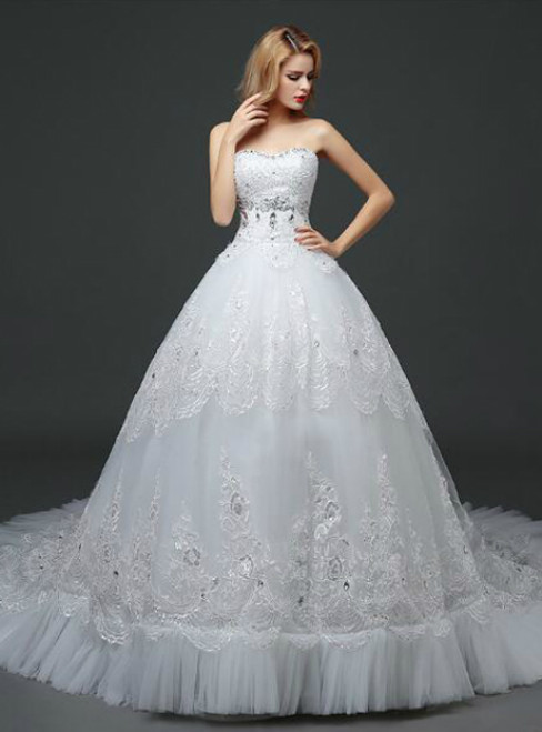 In Stock:Ship in 48 hours Sweetheart Ball Gown Wedding Dress