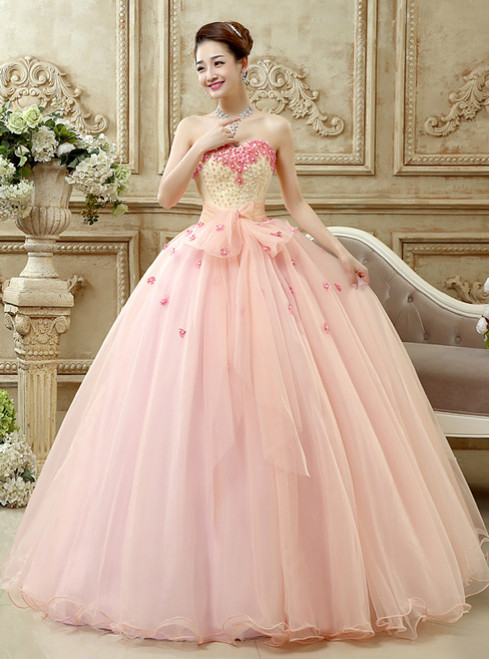 In Stock:Ship in 48 hours Pink Ball Gown Sweetheart Tulle Dress