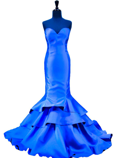 Mermaid Sweetheart Women Floor Length Royal Blue Prom Dress