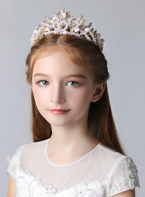 Crown Tiara Princess Girl Pink Rhinestone Crown