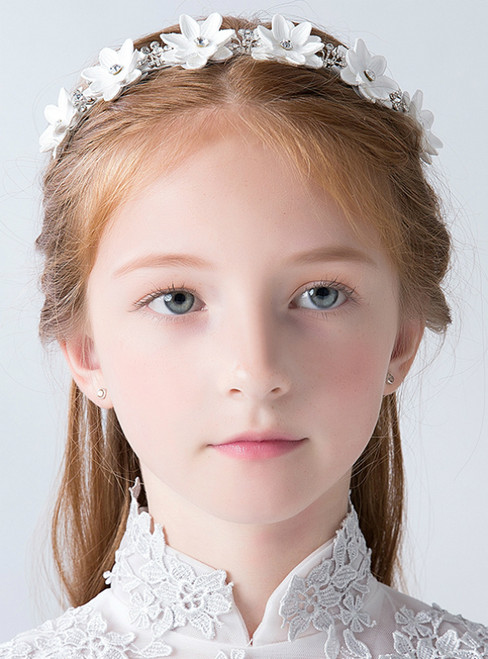 Girl's Headdress Hairpin White Flower Hairpin