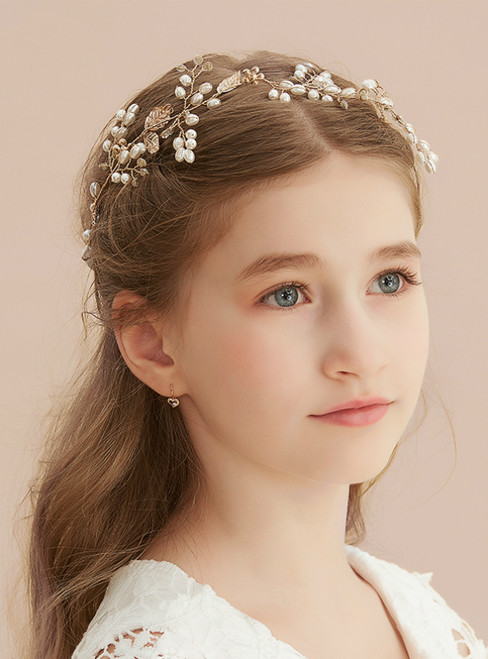 Rhinestone Pearl Crown Princess Hair Accessories
