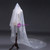 In Stock:Ship in 48 Hours Simple White Tulle Flower Wedding Veils