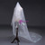 In Stock:Ship in 48 Hours White Tulle Green Appliques Wedding Veils