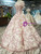 Champagne Sequins Pink Sequins Appliques Off the Shoulder Wedding Dress