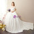 White Ball Gown Satin Off the Shoulder Sleeve Wedding Dress