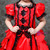 Girl Red Ball Gown Bow Drama Show Vintage Gown Dress