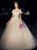 Champagne Ball Gown Tulle Sequins Off the Shoulder Princess Wedding Dress