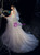 White Tulle Satin V-neck Backless Beading Wedding Dress With Train