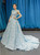 Sky Blue Lace Backless Bateau Haute Couture Quinceanera Prom Dress