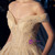 Champagne Tulle Lace Off the Shoulder Corset Wedding Dress With Pearls
