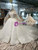 White Ball Gown Sequins Off the Shoulder Beading Wedding Dress With Train
