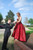 Burgundy Satin Strapless High Low Semi Formal Party Dress