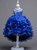 In Stock:Ship in 48 Hours Blue Hi Lo Organza Appliques Girl Dress