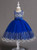 In Stock:Ship in 48 Hours Blue Tulle Appliques Girl Dress