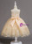 In Stock:Ship in 48 Hours Yellow Tulle Appliques Short Girl Dress