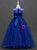 In Stock:Ship in 48 Hours Royal Blue Tulle Appliques Flower Girl Dress With Bow