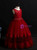 In Stock:Ship in 48 Hours Burgundy Tulle Lace Flower Girl Dress With Beading