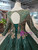 Green Ball Gown Sequins Long Sleeve Backless Beading Formal Dress