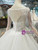 Ivory White Tulle Long Sleeve Backless Sequins Bateau Wedding Dress