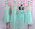 Simple bridesmaid dresses  Mint bridesmaid dress  Short chiffon bridesmaid dresses