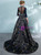 In Stock:Ship in 48 Hours Black Embroidery Flower High Neck Prom Dress