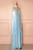 Long Chiffon Light Blue Bridesmaid Dresses 2017