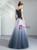 In Stock:Ship in 48 Hours Blue Tulle Bateau Appliques Prom Dress