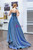 In Stock:Ship in 48 Hours Blue Spaghetti Straps Prom Dress