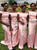 Long Off-the-Shoulder Mermaid Bridesmaid Dress in Pink for African Women