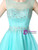 Blue Tulle Backless Beading Crystal Short Homecoming Party Dress