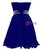 Royal Blue Chiffon Knee Length Homecoming Dress
