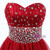 A-Line Red Tulle Sweetheart Homecoming Dress With Crystal