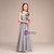 A-Line Gray Chiffon Backless Pleats Long Flower Girl Dresses