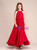 A-Line Red Halter Chiffon Long Flower Girl Dresses